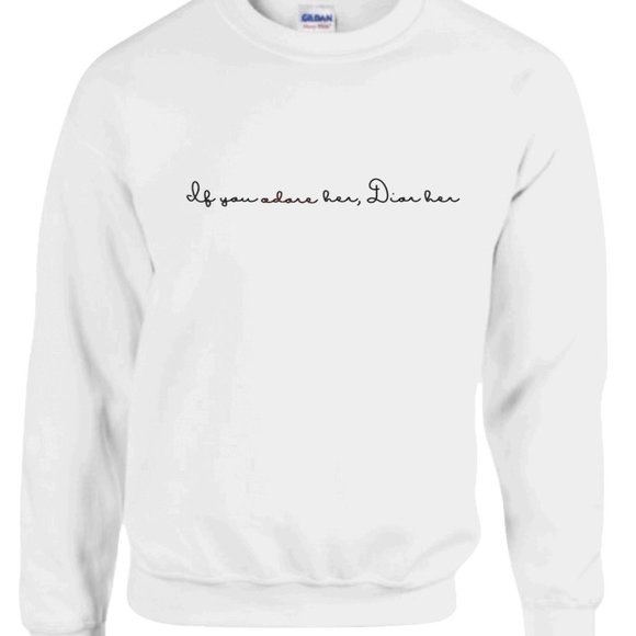 White Cotton Sweat Shirt - Picture 1 of 2